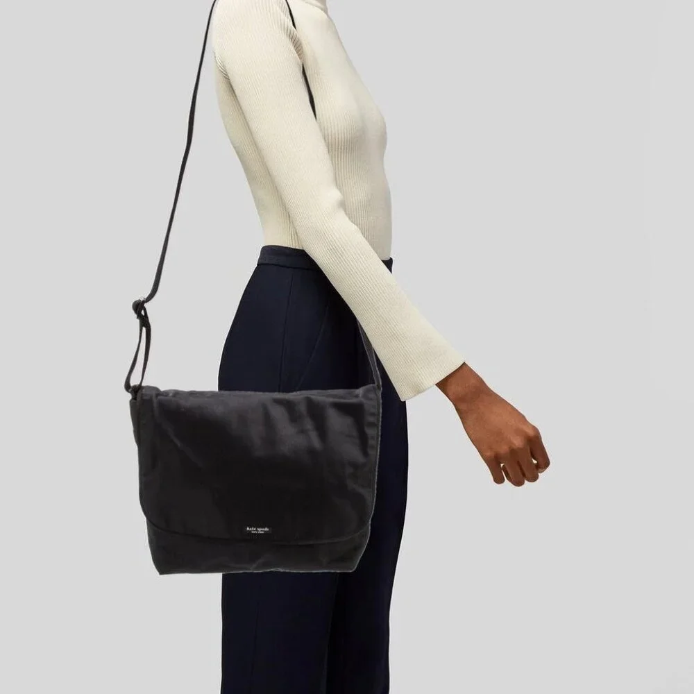 Kate Spade New York Nylon Shoulder Bag Black Diaper‎ Bag Y2K Lightweight Vintage